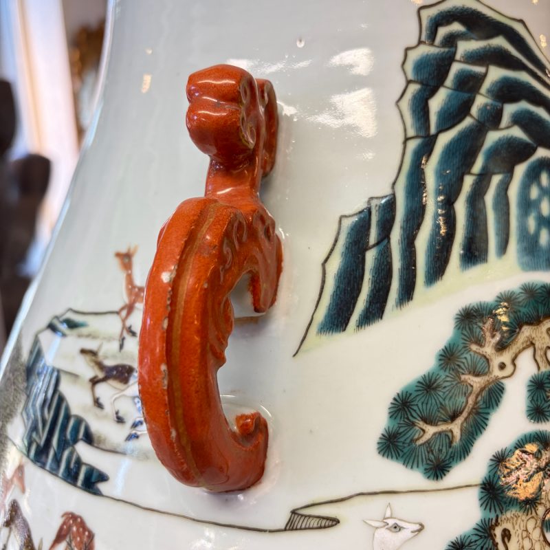 A large Chinese famille rose '100 deer' 'hu' vase - 图22