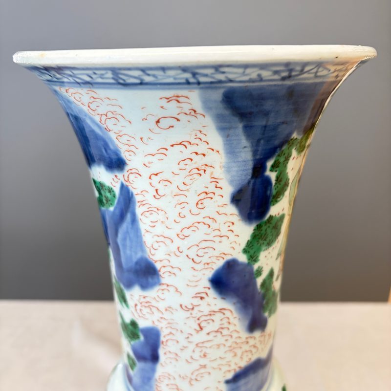 A Chinese wucai 'Gu' vase with Sanxing design - 图15