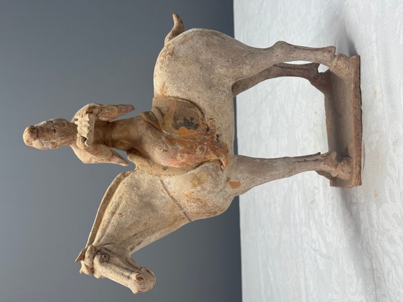 Two Chinese painted pottery 'Horserider' groups - 图43