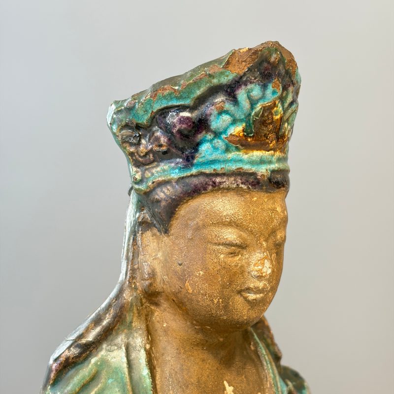 A Chinese Fahua-glazed stoneware model of Guanyin - 图13