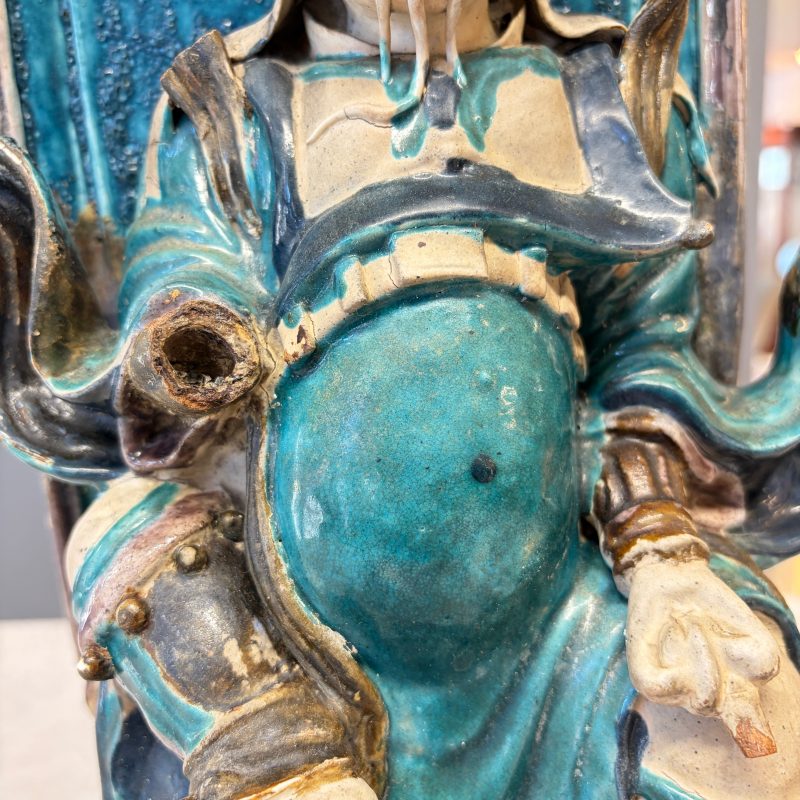 A Chinese Fahua-glazed stoneware model of Zhenwu - 图15