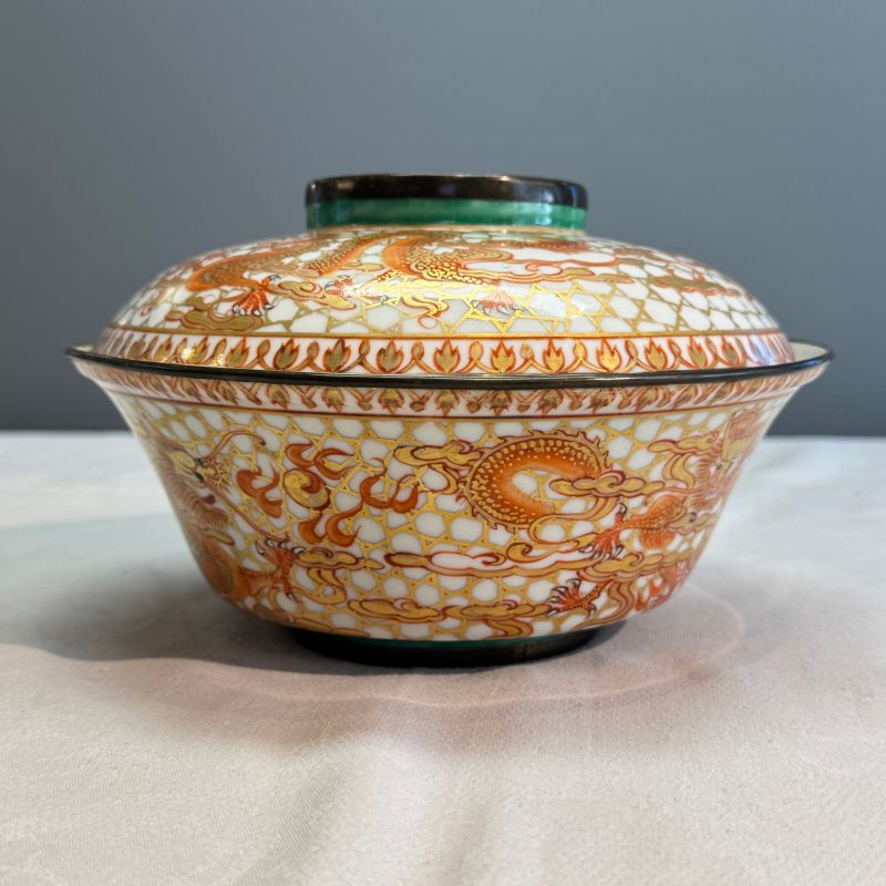 A Chinese Bencharong 'Dragons' bowl and cover for the Thai market - 图13