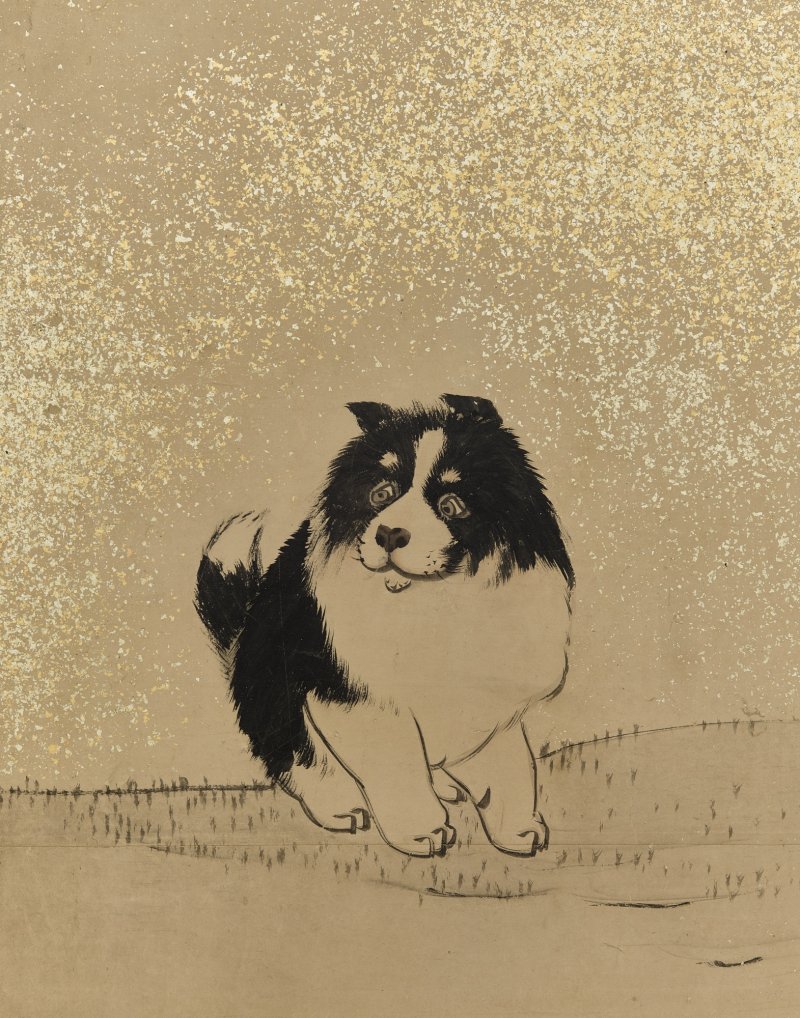 Nagasawa Rosetsu (1754-1799), Dogs and puppies, Edo period, late 18th century | 長沢蘆雪　群犬図屏風　江戸時代中期　18世紀後半 - 图5