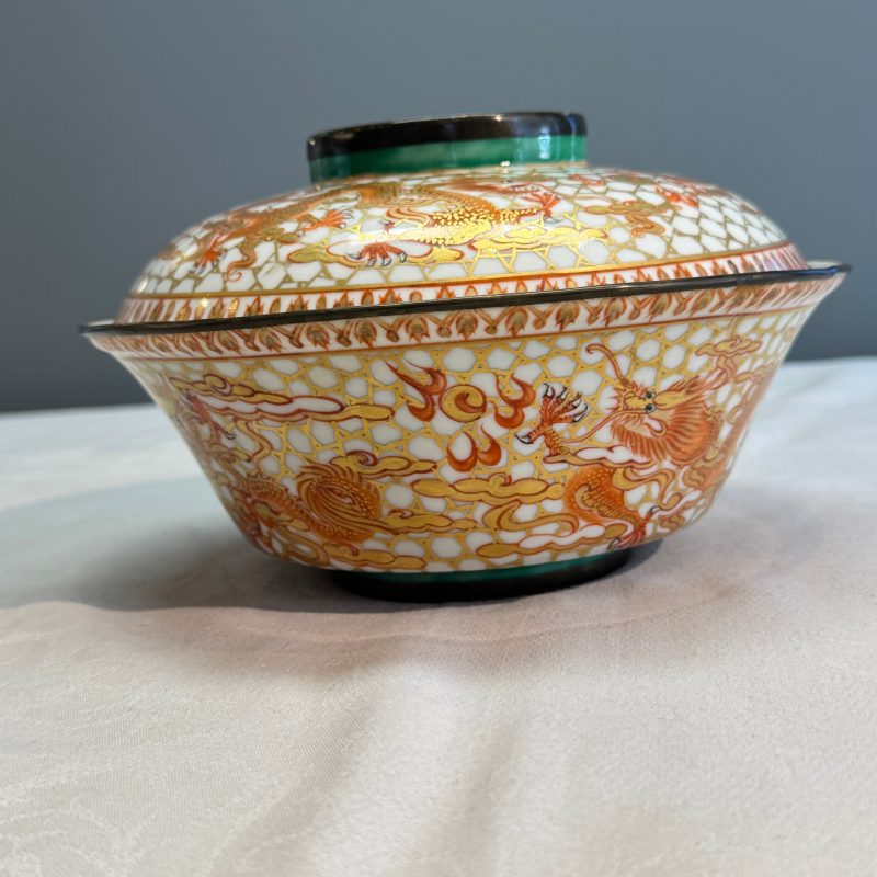 A Chinese Bencharong 'Dragons' bowl and cover for the Thai market - 图15
