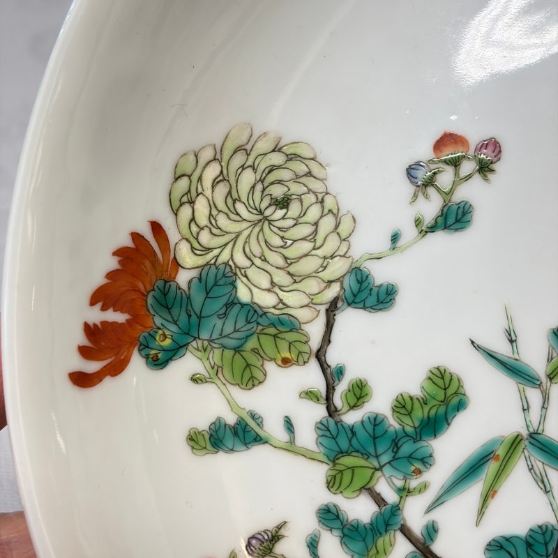 A fine Chinese famille rose 'Pair of Birds among Flowering Branches' plate - 图4