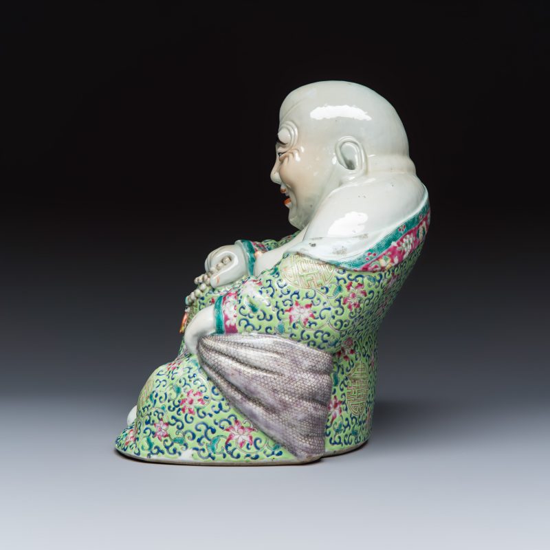 A Chinese famille rose Milefo Buddha - 图3