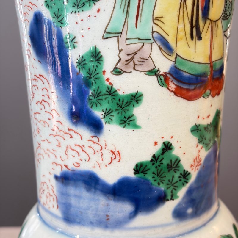 A Chinese wucai 'Gu' vase with Sanxing design - 图20