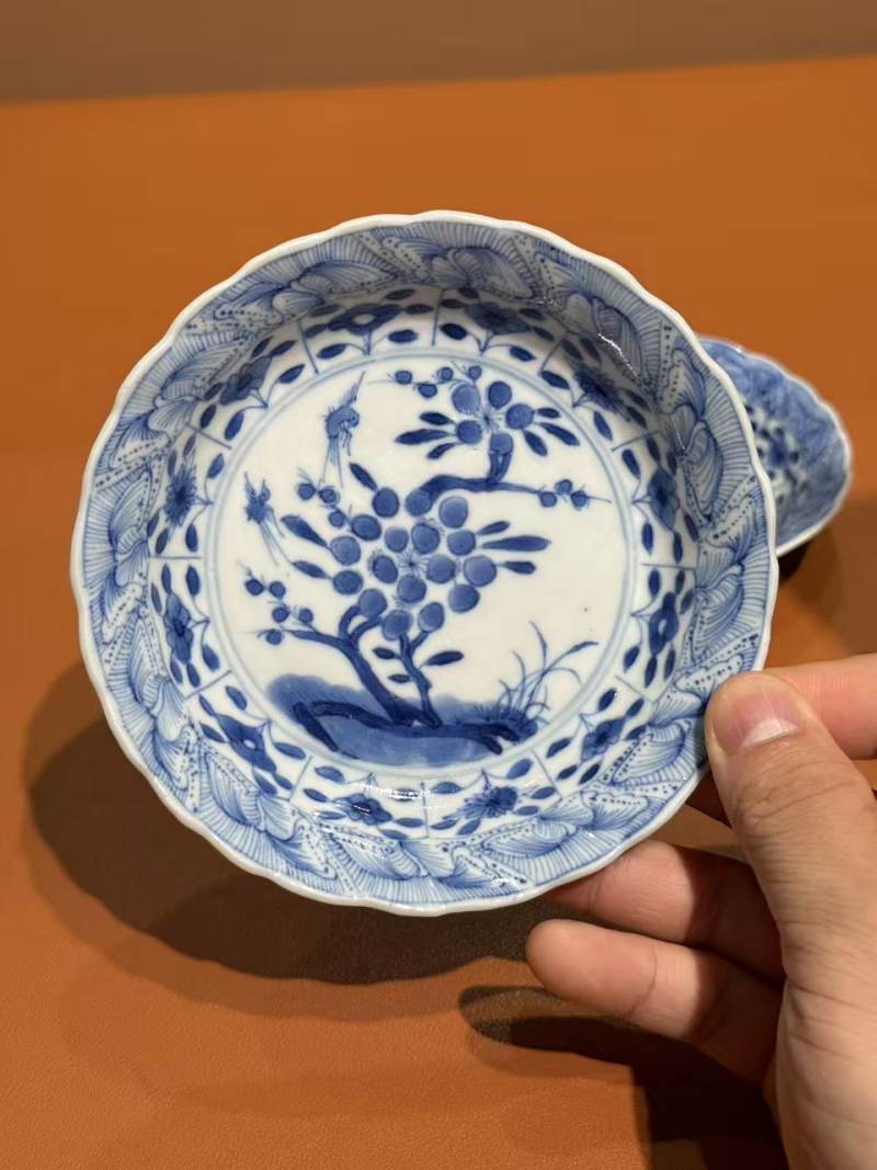 清康熙 青花花卉盘一对 - 图7