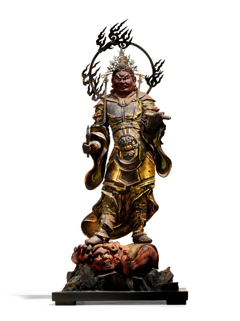 Four carved wood figures modelled as the The Four Heavenly Kings (Shitenno), Kamakura period, 13th century | 木造四天王立像　鎌倉時代前期　13世紀 - 图5