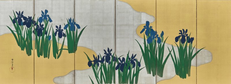 Kamisaka Sekka (1866-1942), Irises, Taisho – Showa period, early 20th century | 神坂雪佳　燕子花図屏風　大正～昭和時代前期　20世紀前半 - 图7