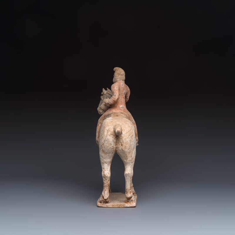 Two Chinese painted pottery 'Horserider' groups - 图9