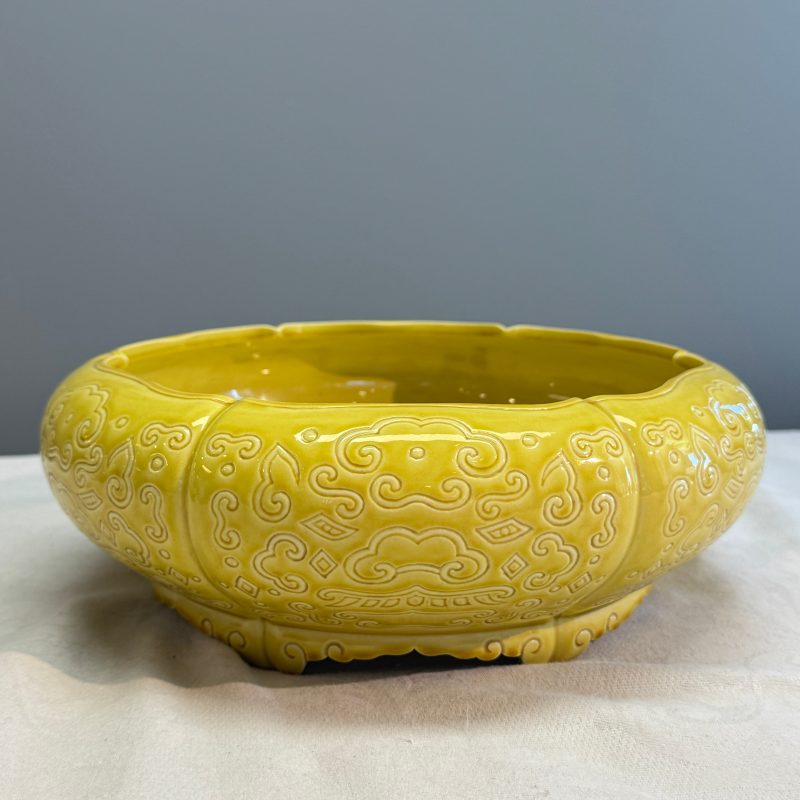 A Chinese yellow-glazed brush washer - 图8