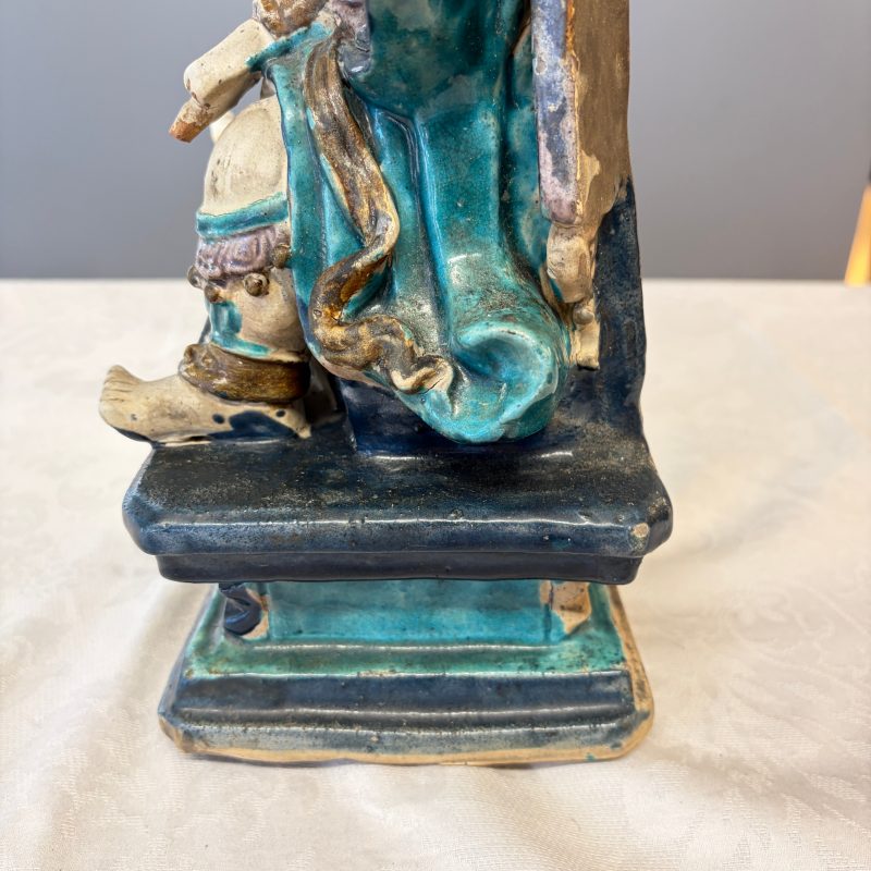 A Chinese Fahua-glazed stoneware model of Zhenwu - 图25