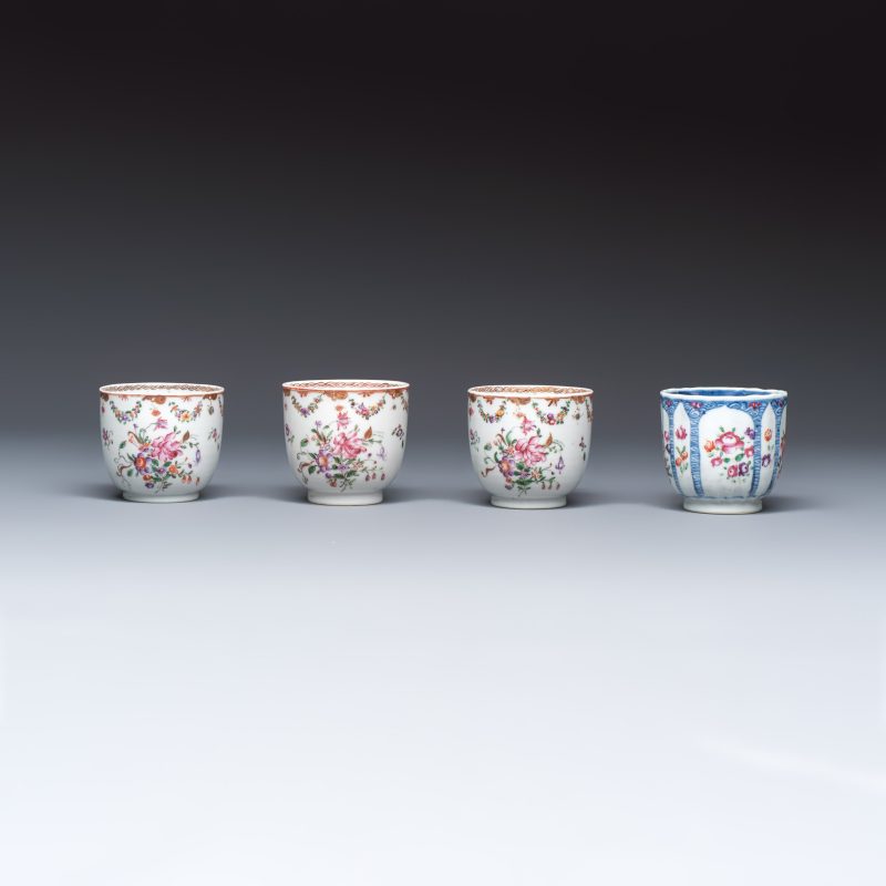 11 Chinese famille rose wares, one with gilt-bronze mounts - 图5