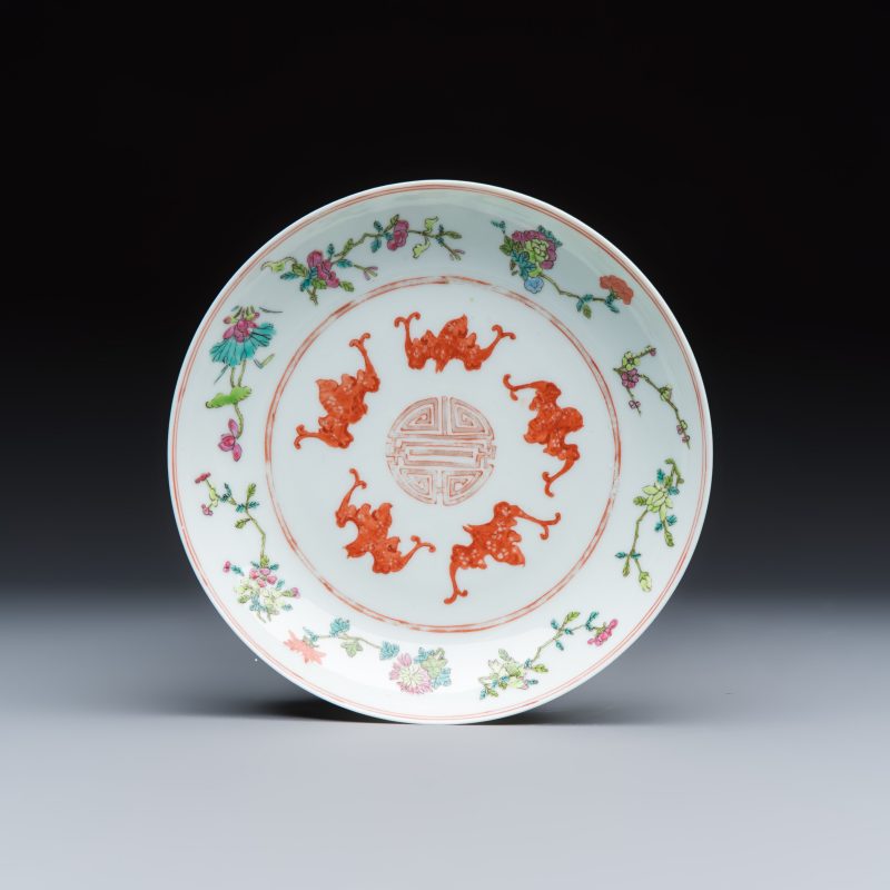 Four Chinese famille rose wares - 图8