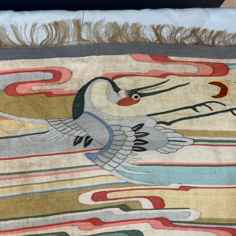 A Chinese kesi 'Deer, Crane and Dragon' panel - 图13