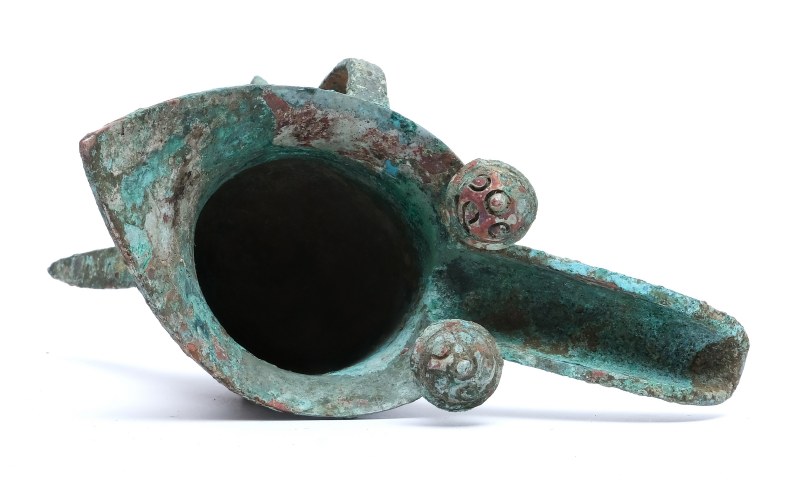An archaic inscribed bronze ritual wine vessel, Jue - 图5