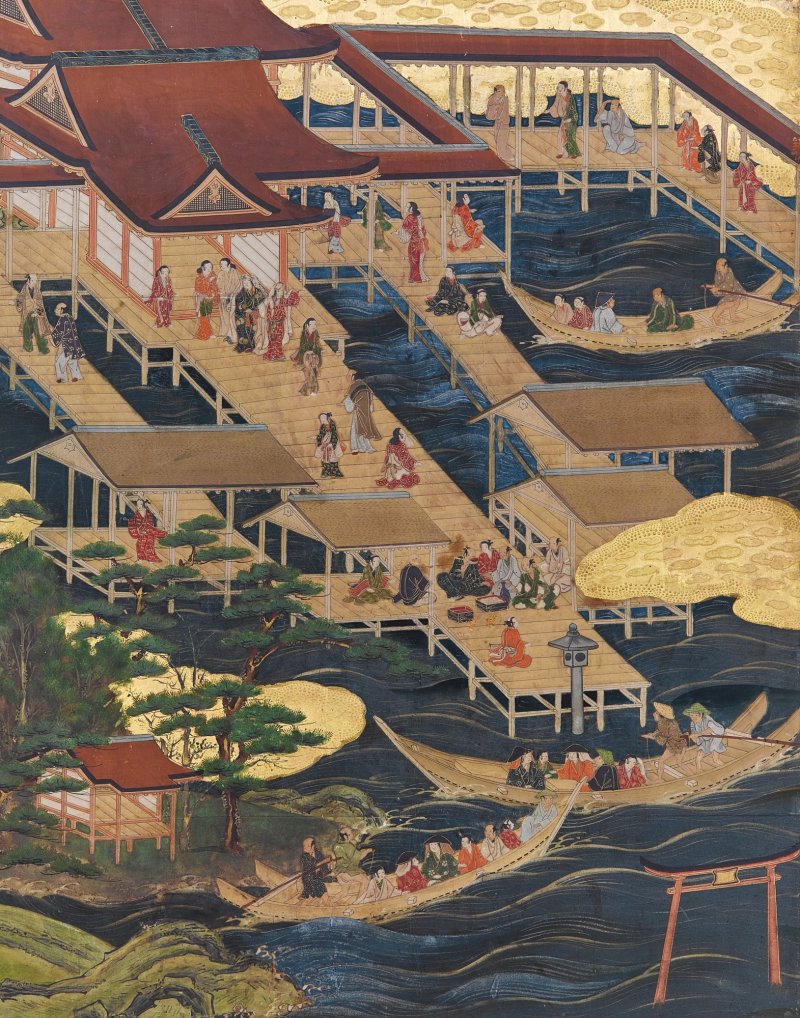 Anonymous, Kurama and Itsukushima, Edo period, 17th century | 鞍馬厳島図屏風　江戸時代初期　17世紀 - 图13