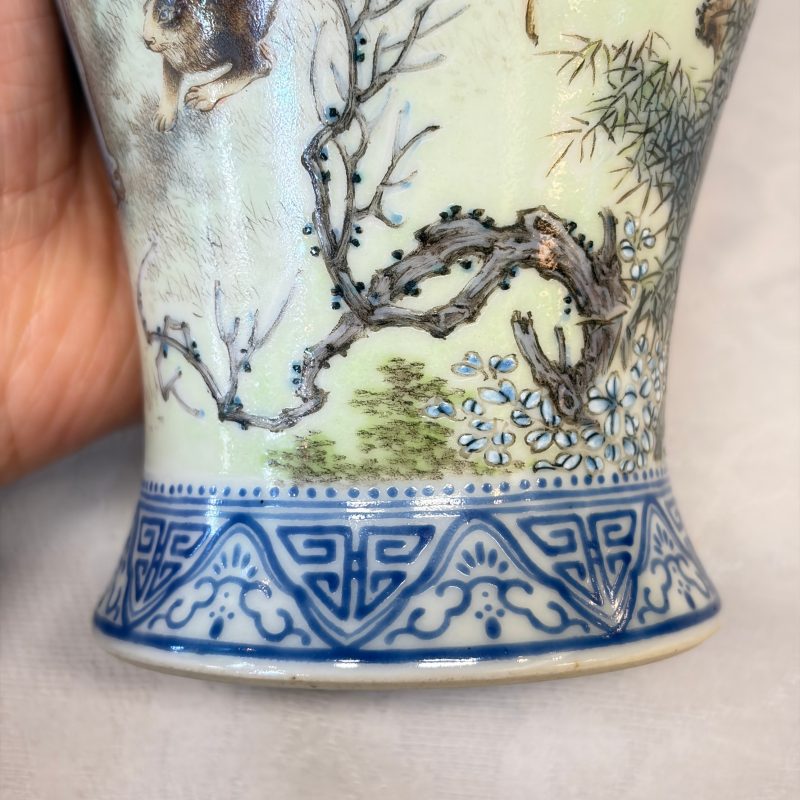 漁樵耕讀 | A set of four Chinese famille rose 'Yu Qiao Geng Du 漁樵耕讀' vases - 图15