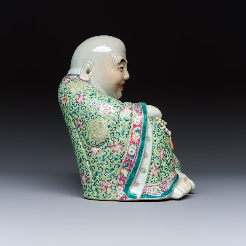 A Chinese famille rose Milefo Buddha - 图5
