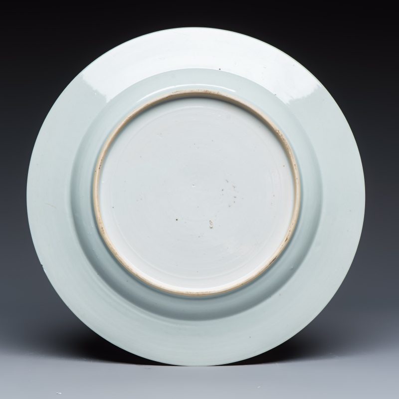 A Chinese famille rose armorial dish with the arms of Gourlay - 图2