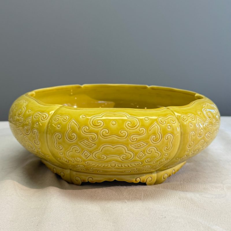 A Chinese yellow-glazed brush washer - 图9