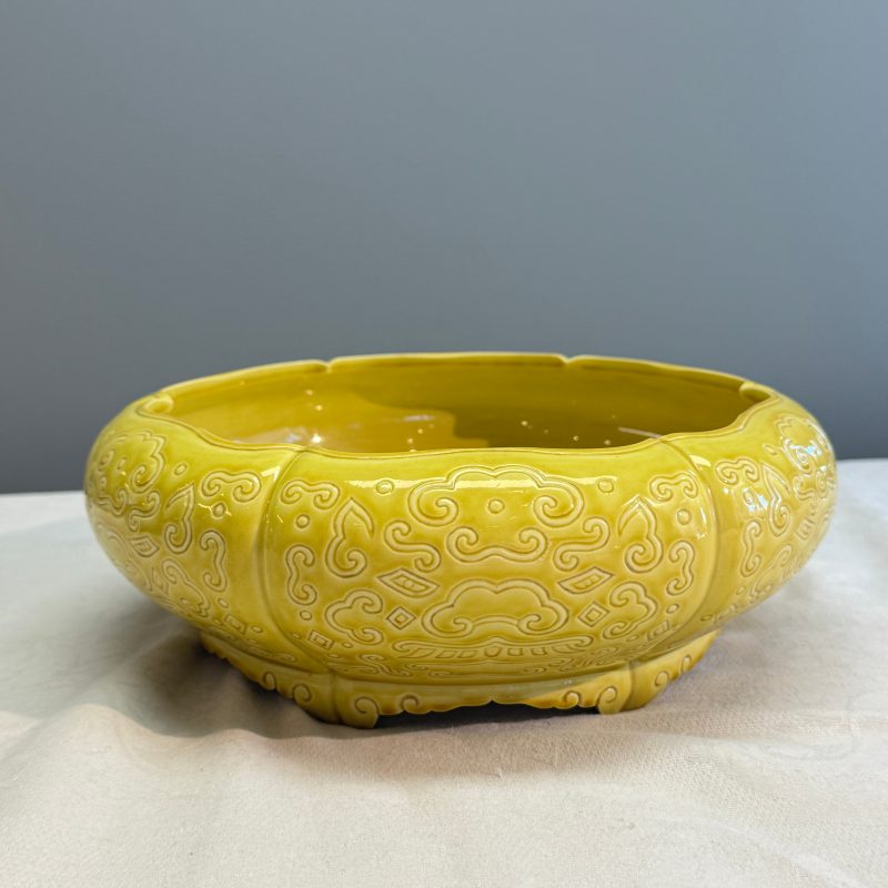 A Chinese yellow-glazed brush washer - 图10