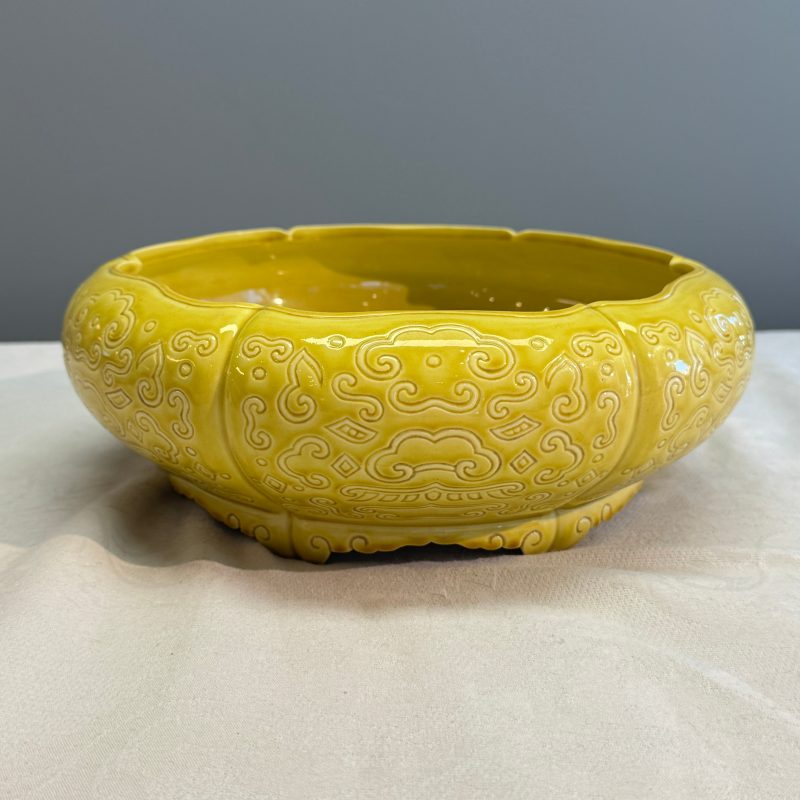 A Chinese yellow-glazed brush washer - 图11