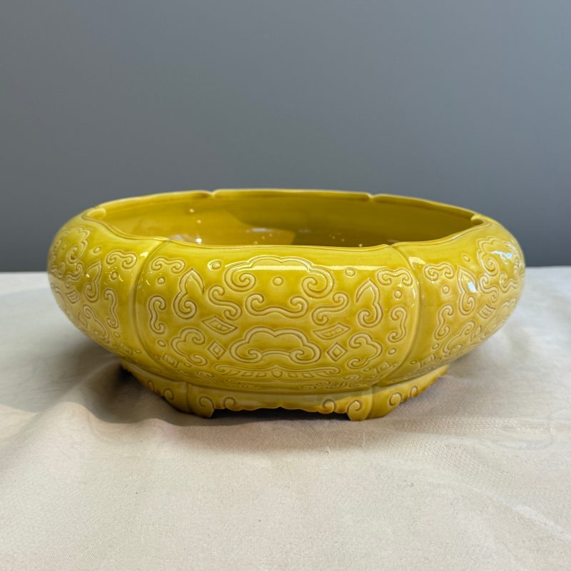 A Chinese yellow-glazed brush washer - 图12