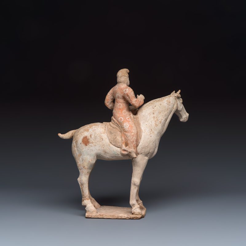 Two Chinese painted pottery 'Horserider' groups - 图10