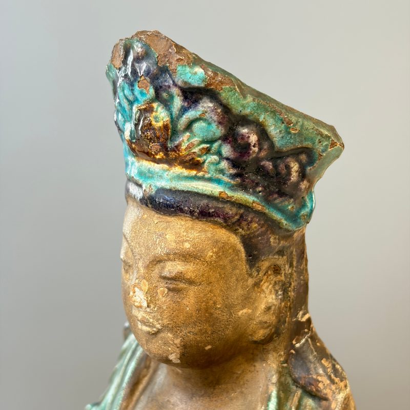 A Chinese Fahua-glazed stoneware model of Guanyin - 图14
