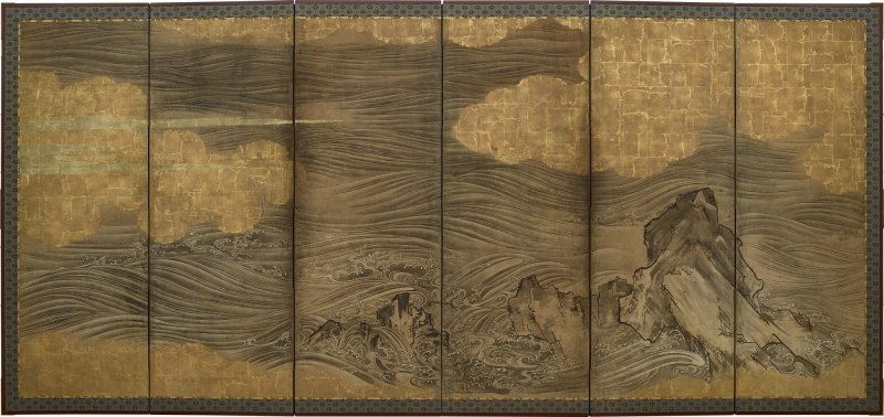 Attributed to the Hasegawa School, Waves and rocks, Edo period, 17th century | 長谷川派　波濤図屏風　江戸時代前期　17世紀 - 图3