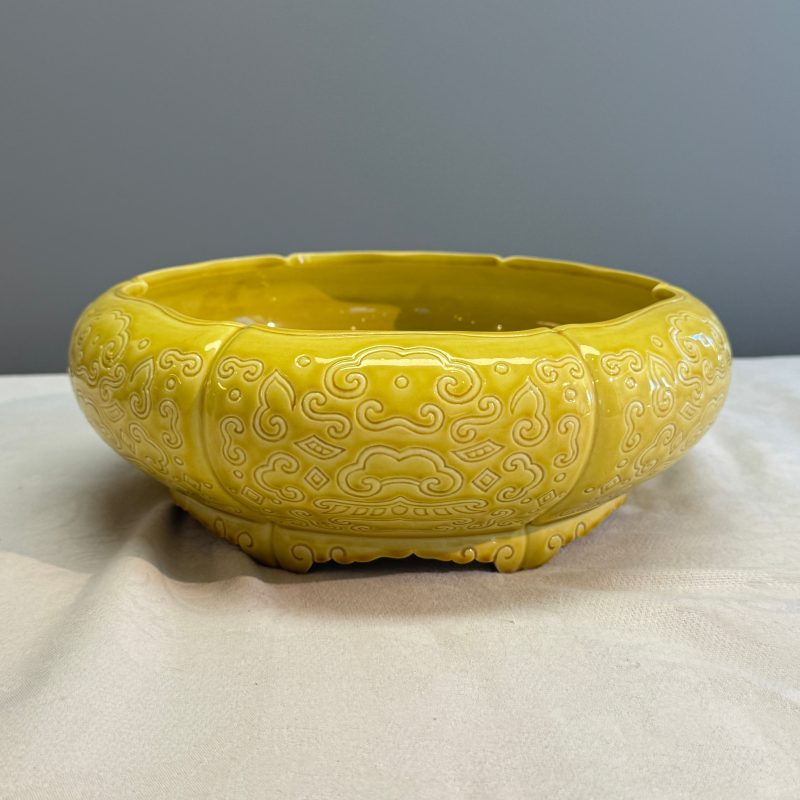 A Chinese yellow-glazed brush washer - 图13