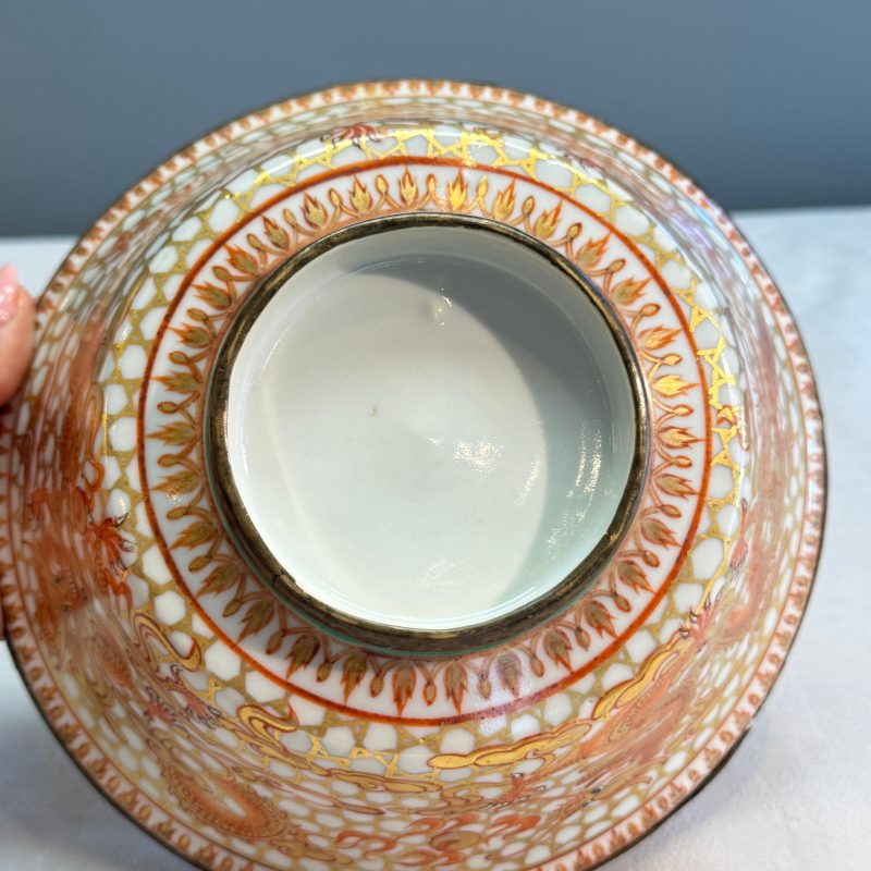 A Chinese Bencharong 'Dragons' bowl and cover for the Thai market - 图24