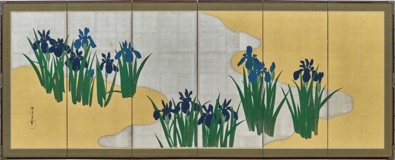 Kamisaka Sekka (1866-1942), Irises, Taisho – Showa period, early 20th century | 神坂雪佳　燕子花図屏風　大正～昭和時代前期　20世紀前半 - 图8