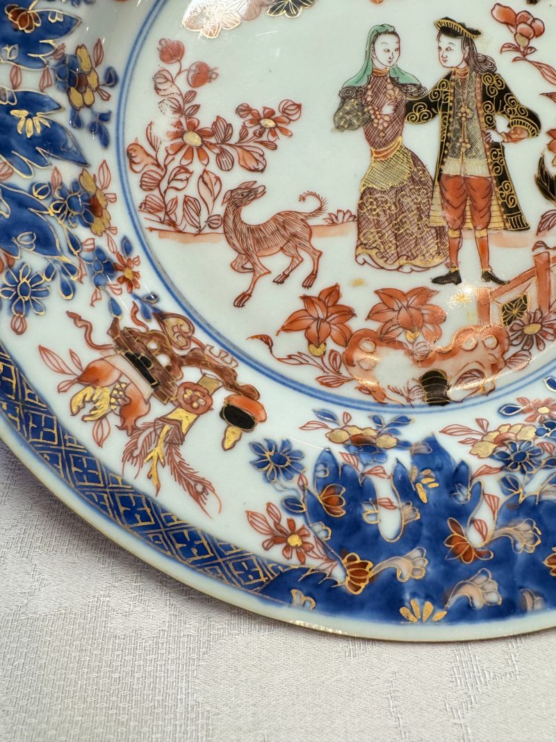 A pair of Chinese verte-Imari 'Governor Duff' plates - 图21
