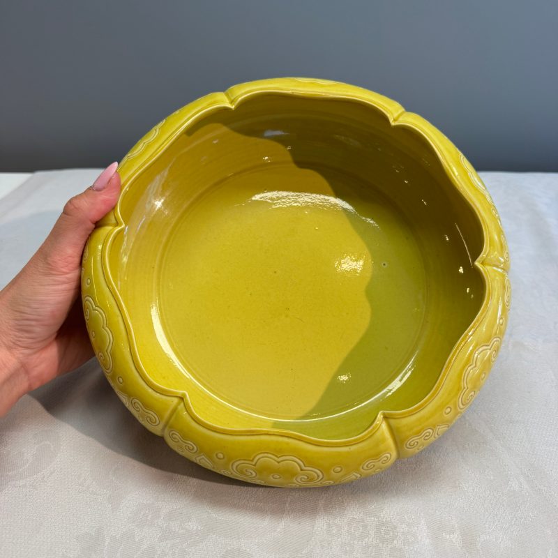 A Chinese yellow-glazed brush washer - 图16