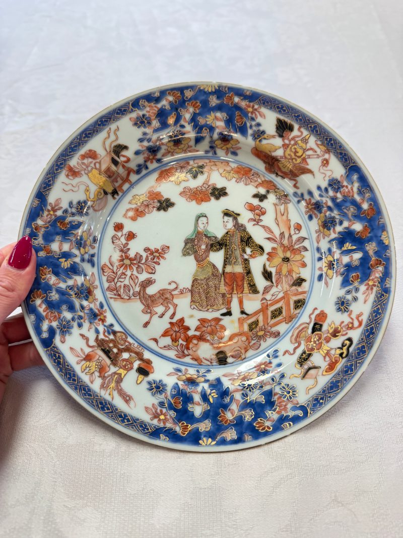 A pair of Chinese verte-Imari 'Governor Duff' plates - 图20
