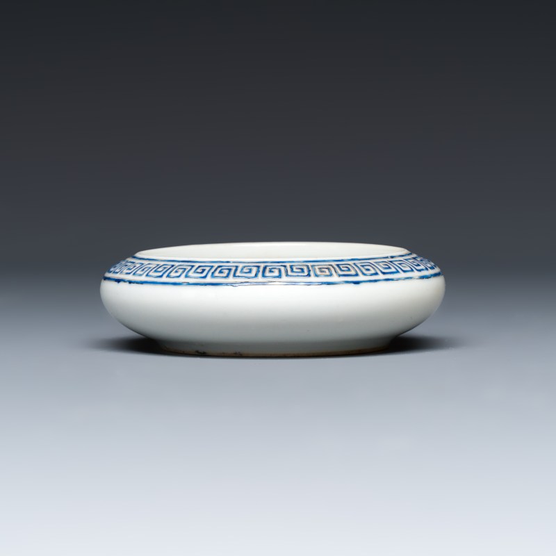 A Chinese famille rose 'Flowers and Poem' brush washer - 图4