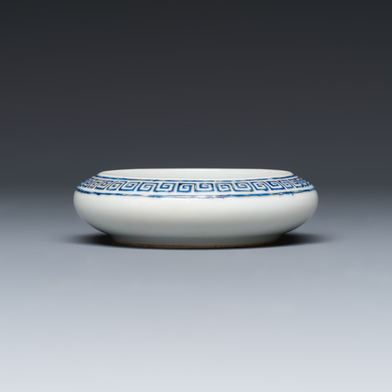 A Chinese famille rose 'Flowers and Poem' brush washer - 图5