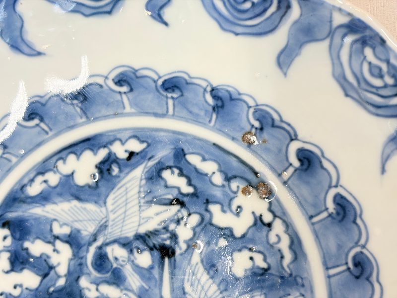 Six Chinese blue and white Ko-sometsuke 'Crane' plates for the Japanese market - 图25