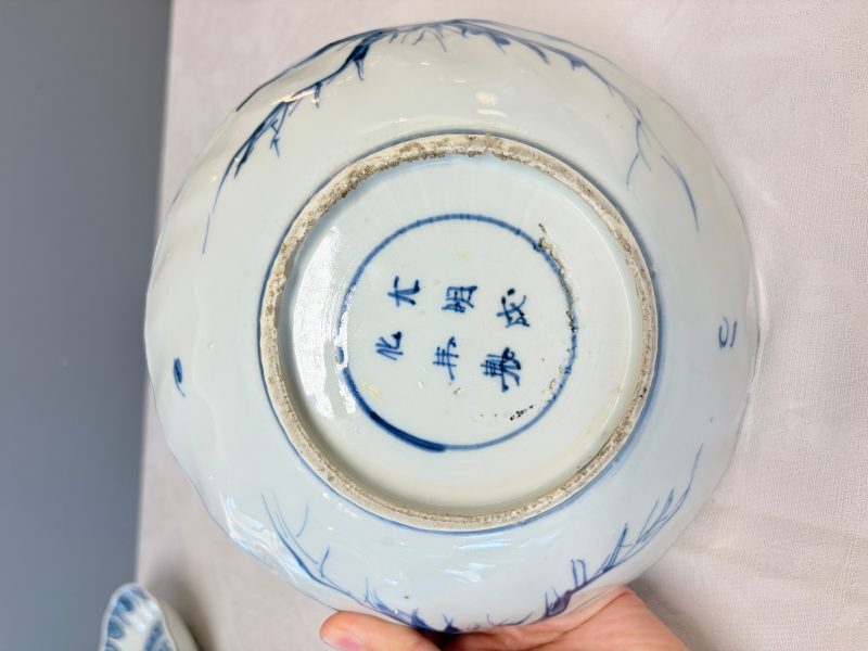 Six Chinese blue and white Ko-sometsuke 'Crane' plates for the Japanese market - 图27