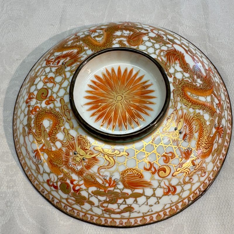 A Chinese Bencharong 'Dragons' bowl and cover for the Thai market - 图27