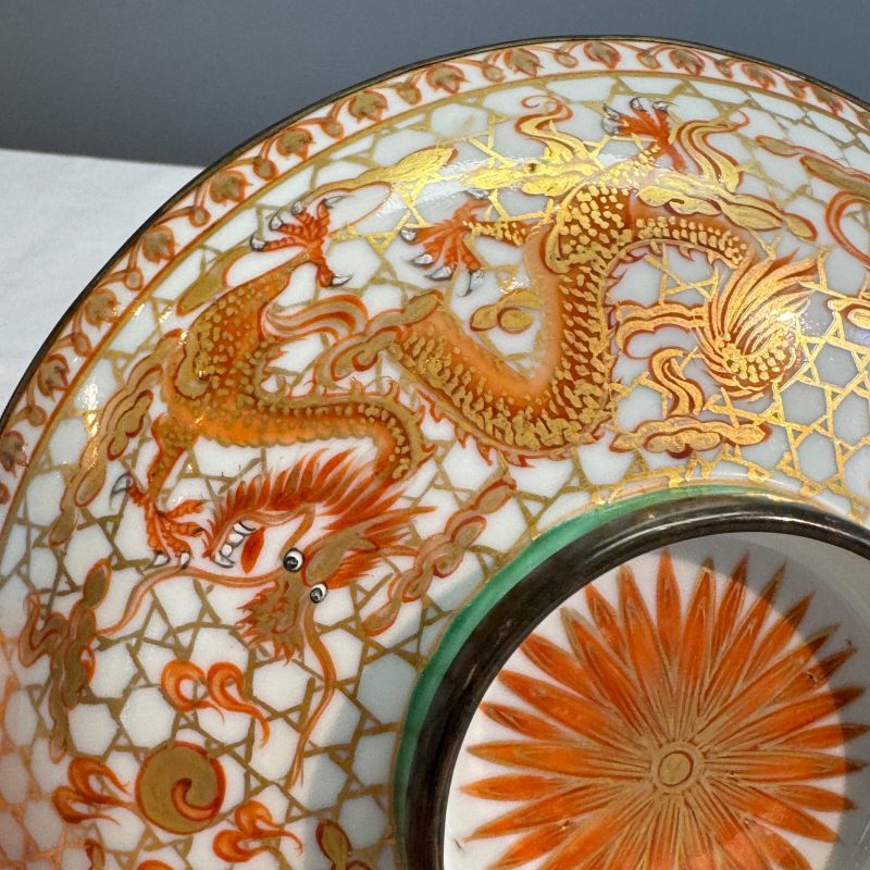 A Chinese Bencharong 'Dragons' bowl and cover for the Thai market - 图29
