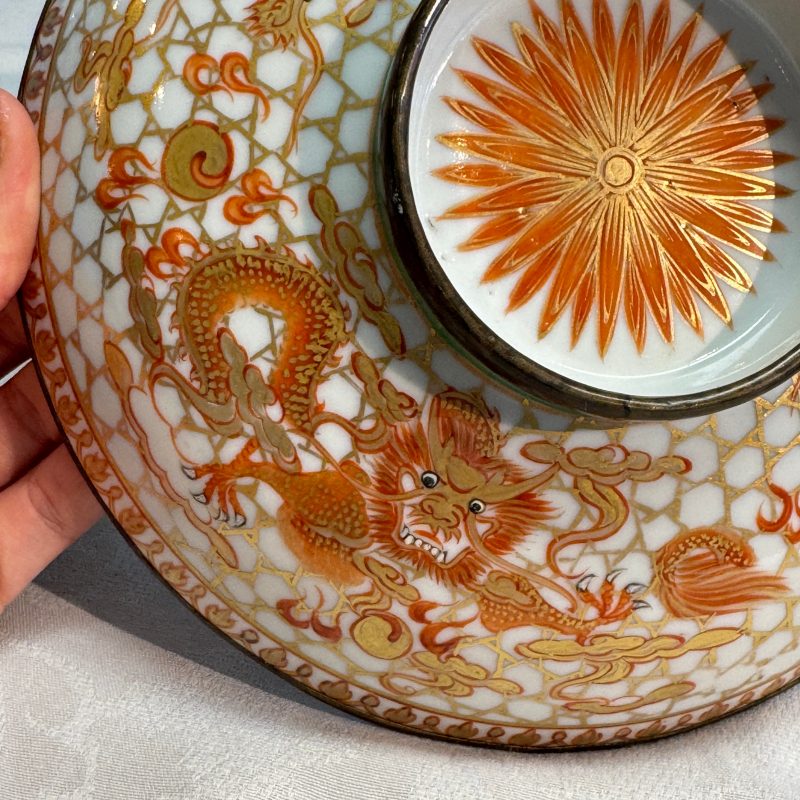 A Chinese Bencharong 'Dragons' bowl and cover for the Thai market - 图28