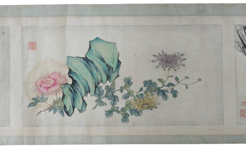 A long handscroll composed of fifteen various paintings - 图16