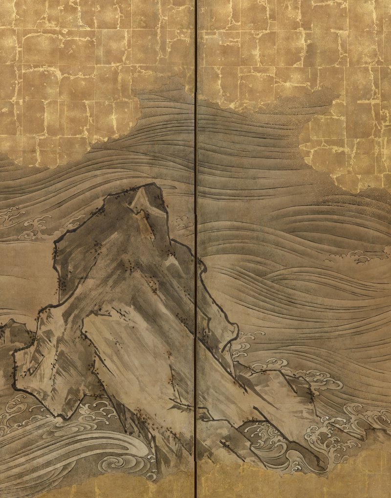 Attributed to the Hasegawa School, Waves and rocks, Edo period, 17th century | 長谷川派　波濤図屏風　江戸時代前期　17世紀 - 图4
