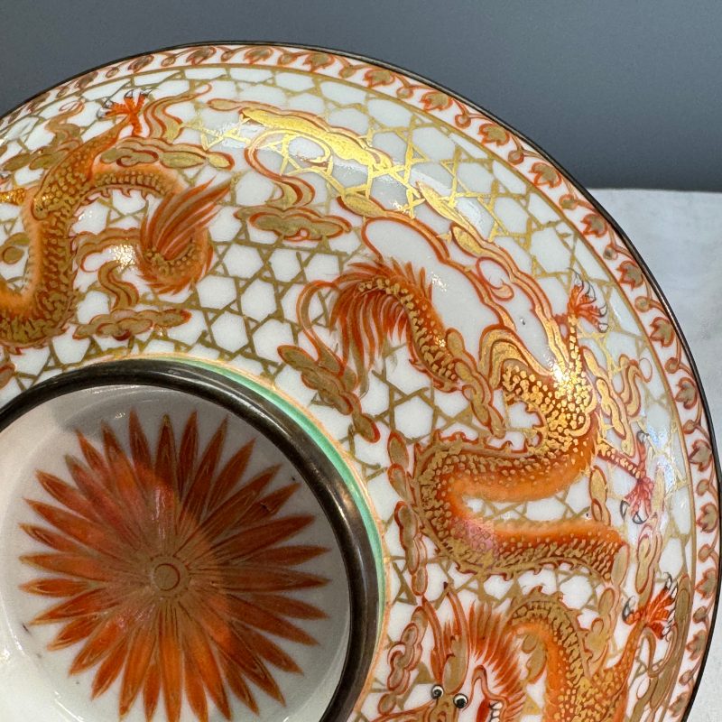 A Chinese Bencharong 'Dragons' bowl and cover for the Thai market - 图30
