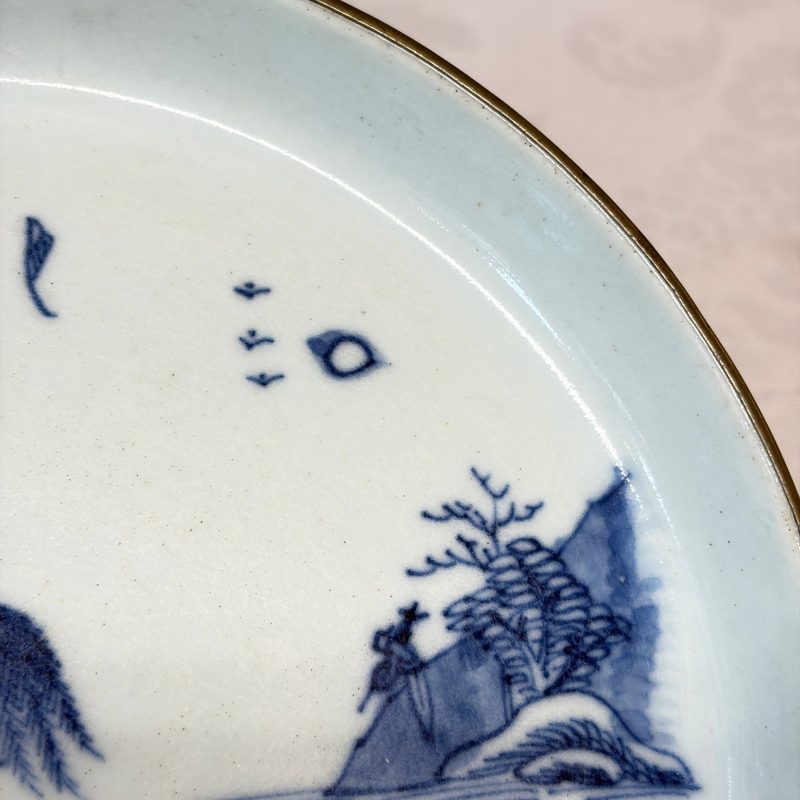 Five Chinese blue and white 'Bleu de Hue' 'Riverscape' plates - 图15