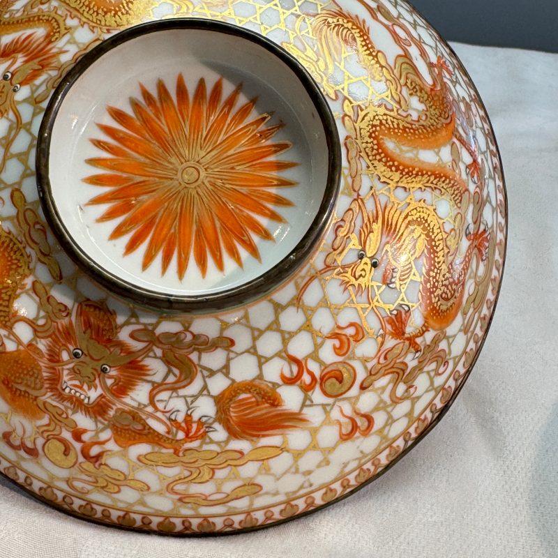 A Chinese Bencharong 'Dragons' bowl and cover for the Thai market - 图31